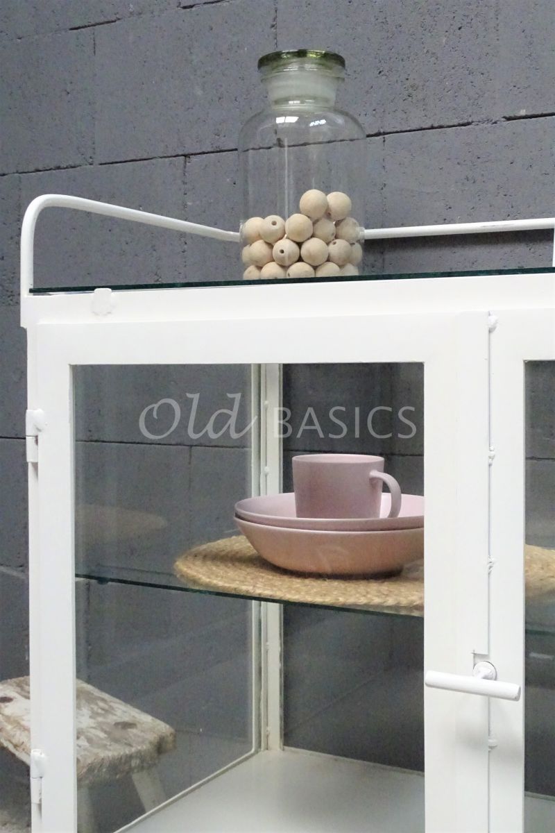 Detail van Trolley Roue Blanc, wit, materiaal staal